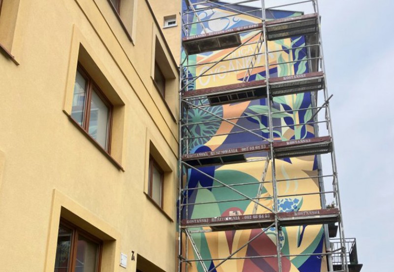 Na ścianie budynku przy ul. Cyganka pojawił się mural - Włocławek